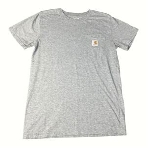 Carhartt Youth Boys Heather Grey Large 14-16 Pocket T-shirt Lightweight